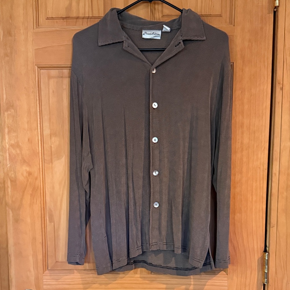 Brown Button-Up Shirt